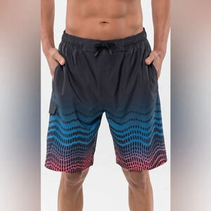 Men US Apparel Sonar Swimtrunks Medium full elastic  board shorts 4-way stretch